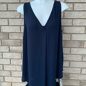Navy blue sheer Torrid tank style top